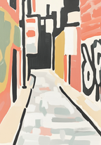 Backstreet Geometry – affisch med snyggt motiv, köp enkelt hos Bozetto i flera storlekar
