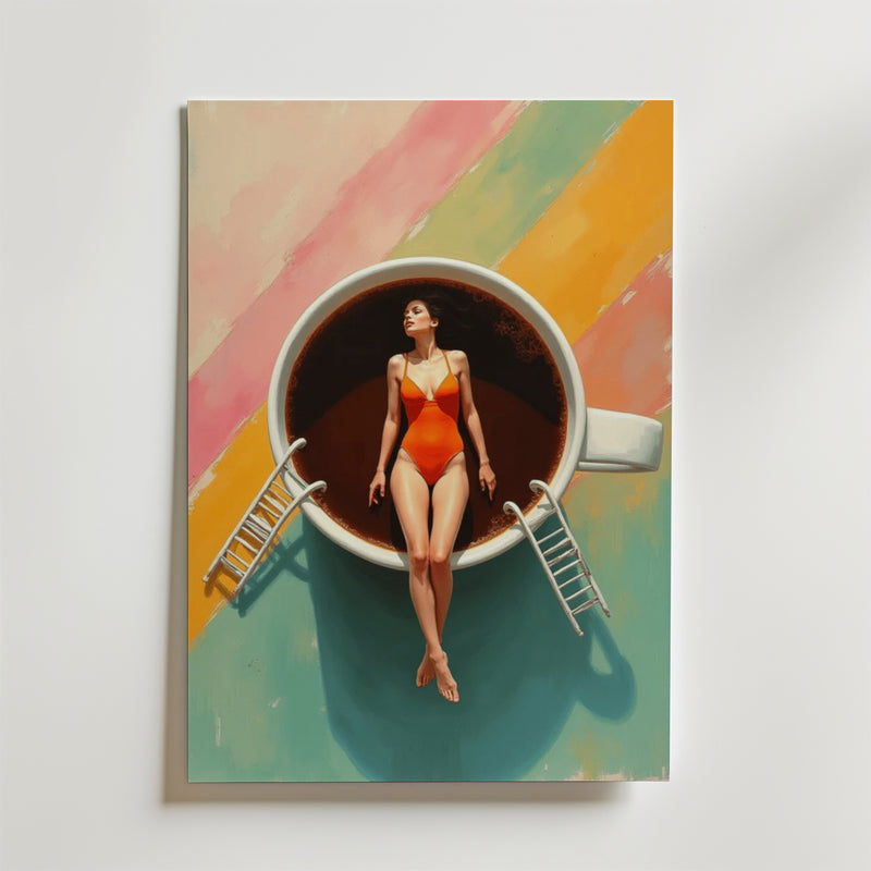 Bikini Coffe Poster
