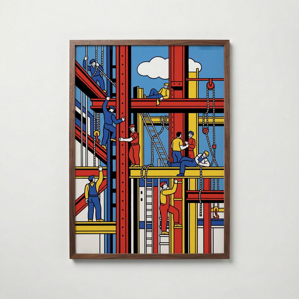 Fernand Leger The Builders 1950 Poster – valnötsram