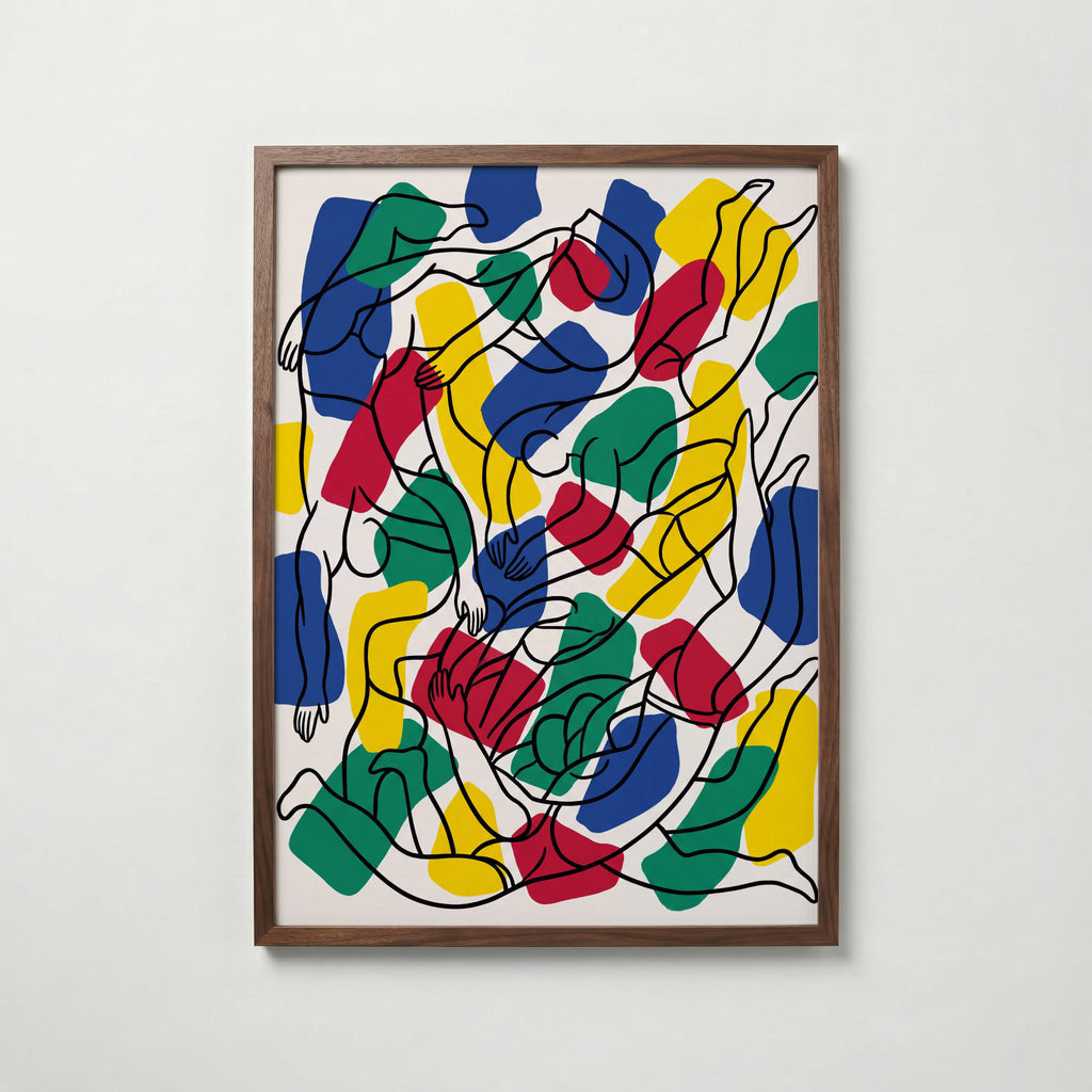 Fernand Leger The Swimmers Poster – valnötsram