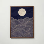 Moonlit Sea Poster – valnötsram