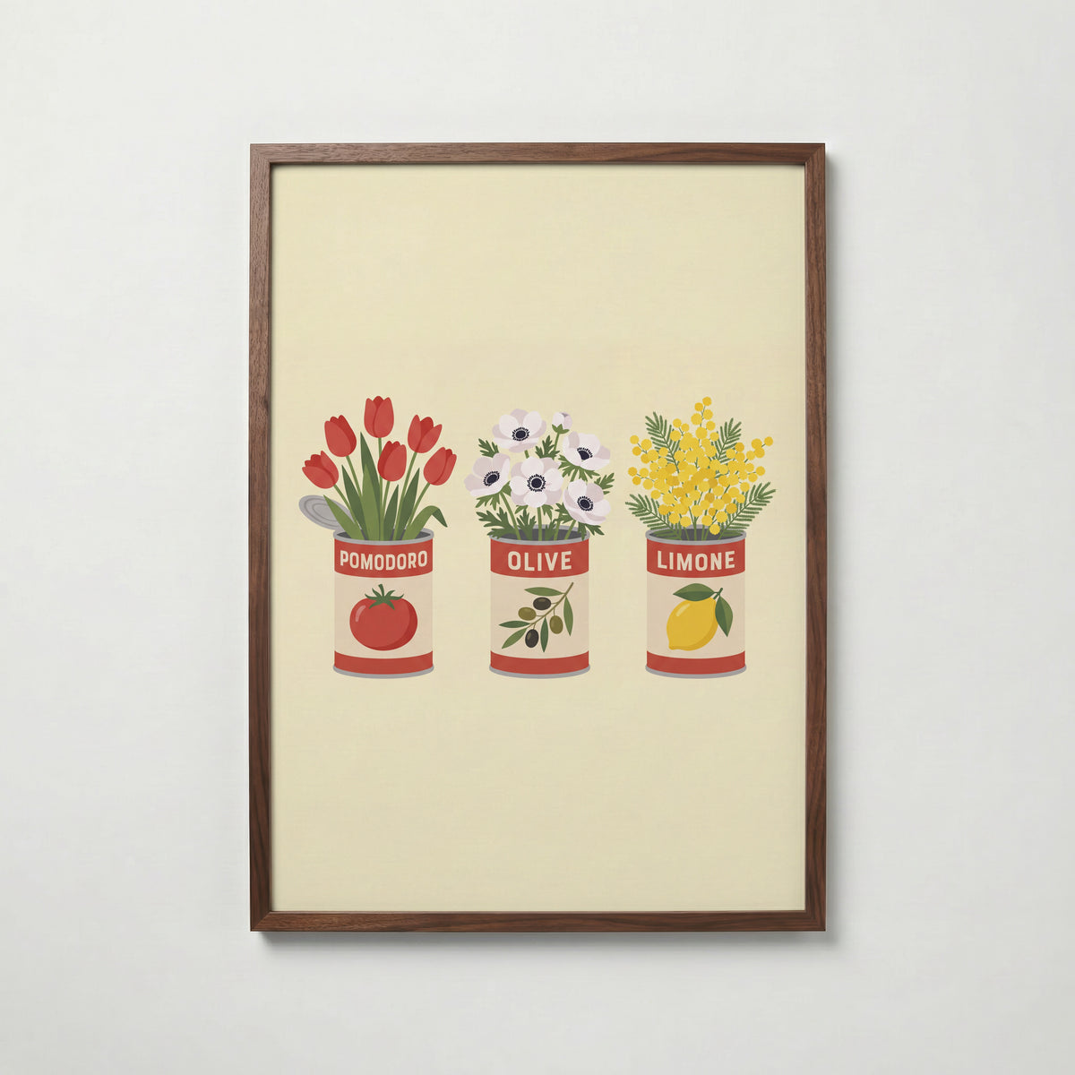 Pantry Bloom Trio Poster – valnötsram