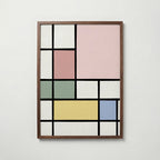 Piet Mondrian Composition in Pastel Poster – valnötsram