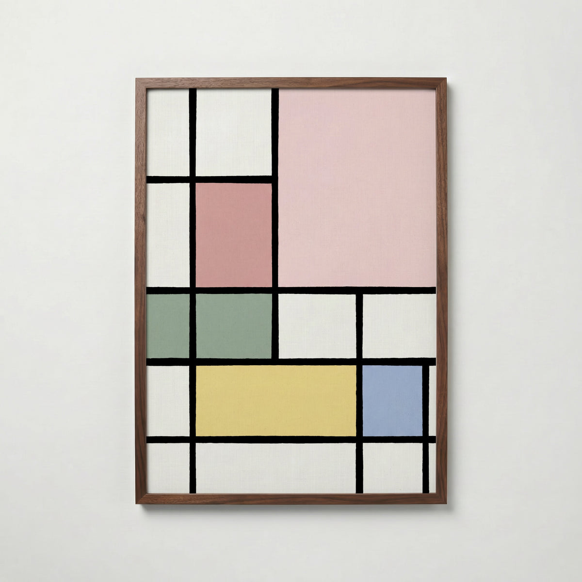 Piet Mondrian Composition in Pastel Poster – valnötsram