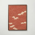 Red Waves and Clouds Poster – valnötsram
