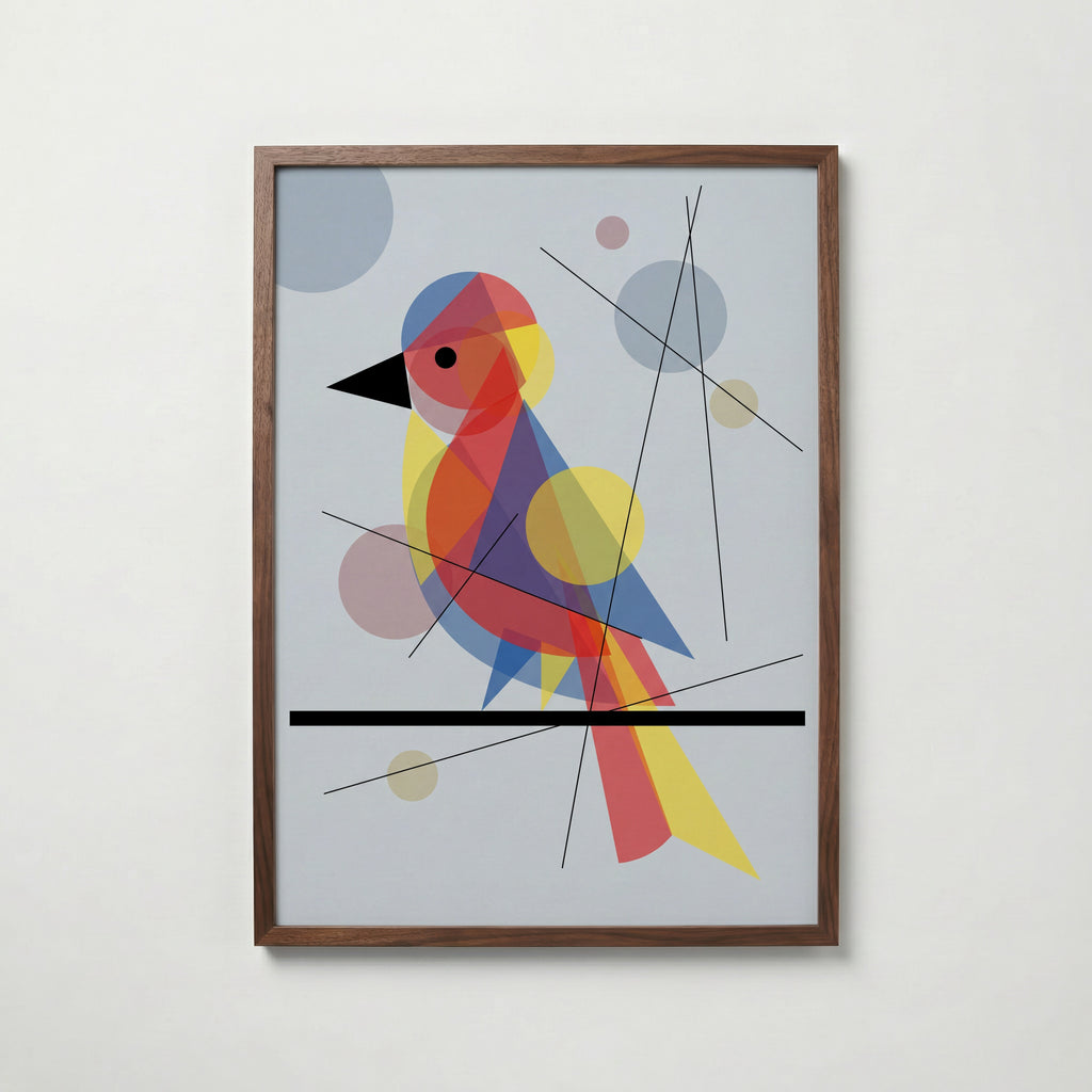 Wassily Kandinsky Bird on a Line Poster – valnötsram