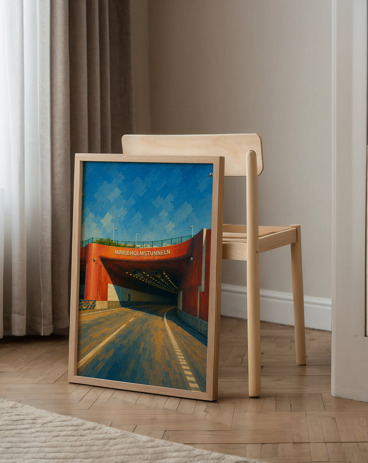 Marieholmstunneln poster i stilrent hem med modern inredning – köp enkelt hos Bozetto