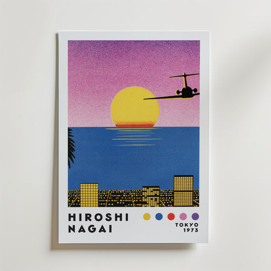 Hiroshi Nagai Sunset Departure Poster