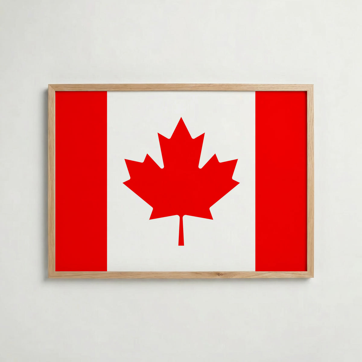 Canada National Flag Poster i ekram – inramad konsttryck för stilren inredning hos Bozetto