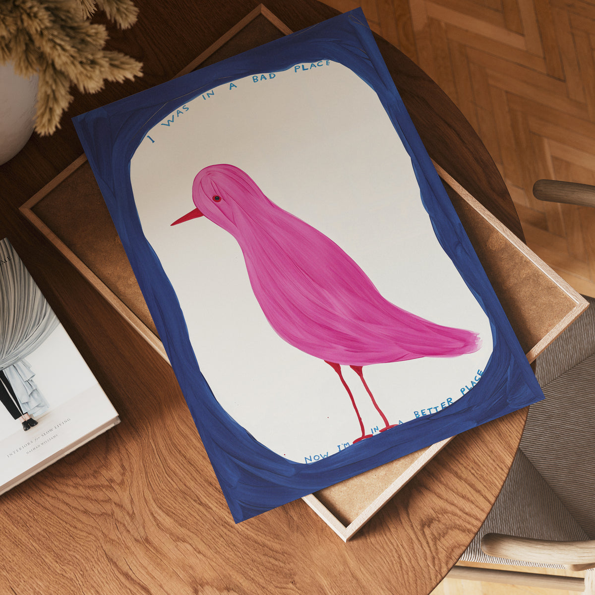 Pink Bird – affisch med snyggt motiv, köp enkelt hos Bozetto i flera storlekar i hög tryckkvalitet