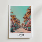The Miami – stilfullt konsttryck från Bozetto, tryckt på matt finpapper i hög tryckkvalitet