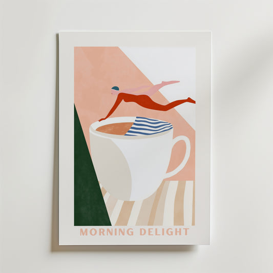 Coffe Diving Drink Poster