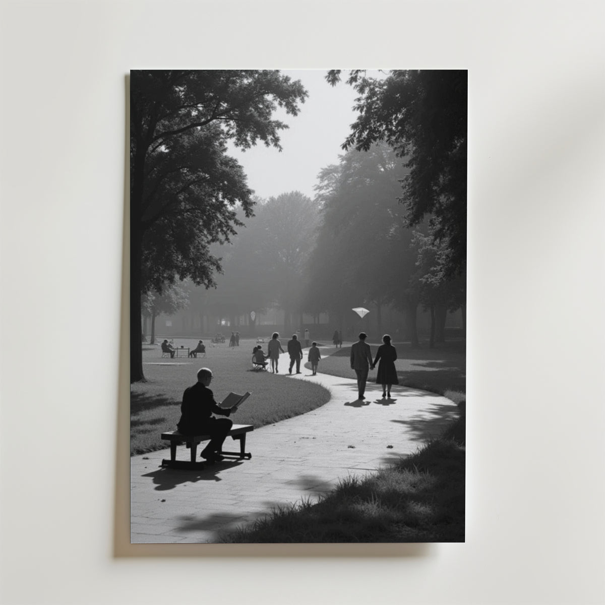 Morning Stroll – stilfullt konsttryck från Bozetto, tryckt på matt finpapper i hög tryckkvalitet