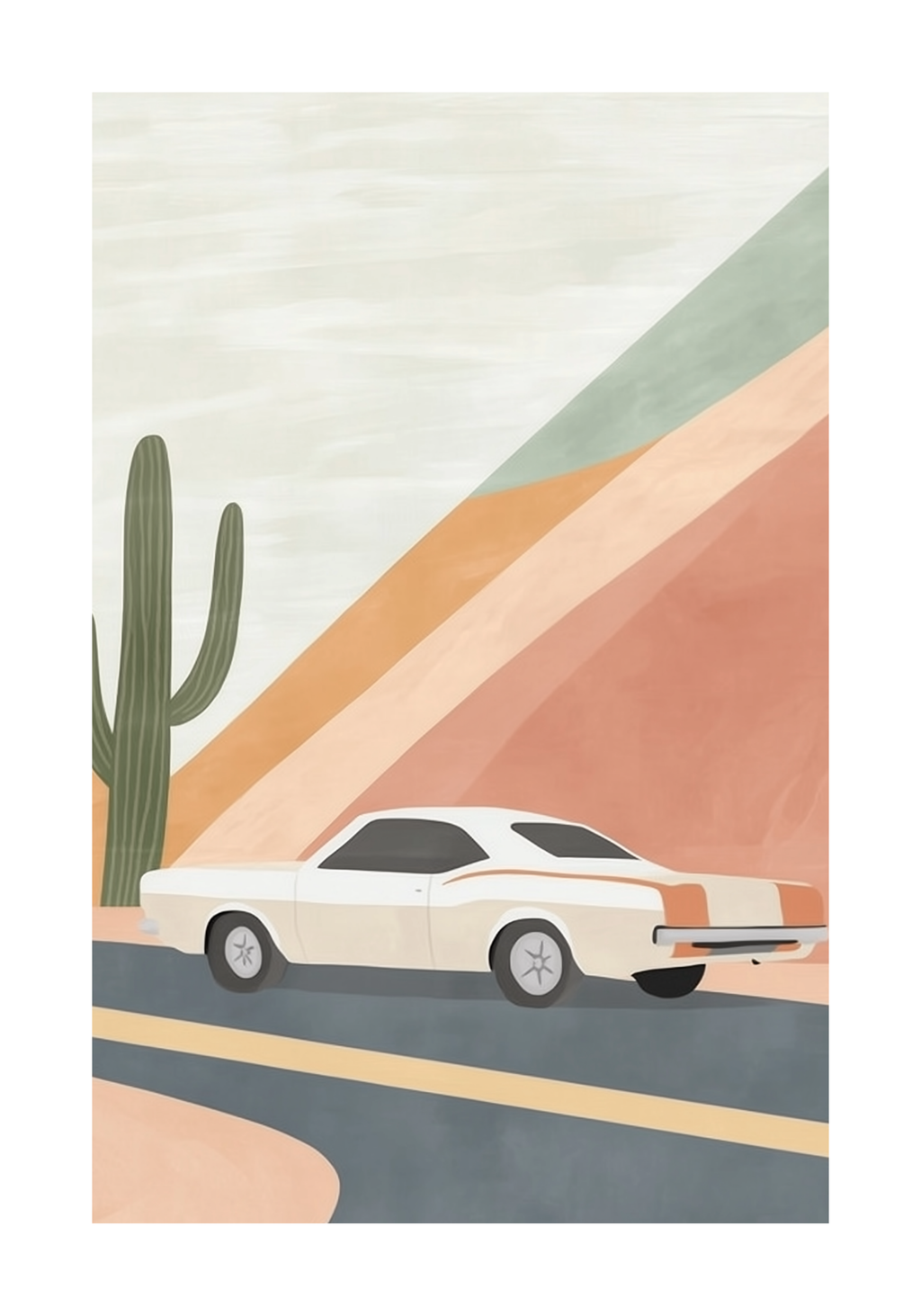 Desert Drive – affisch med snyggt motiv, köp enkelt hos Bozetto i flera storlekar