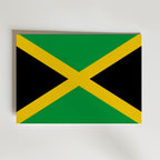 Jamaica National Flag Poster – modern konst och stilren konsttryck för hemmet hos Bozetto