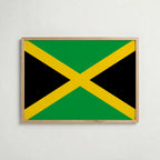 Jamaica National Flag Poster i ekram – inramad konsttryck för stilren inredning hos Bozetto
