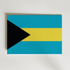 Bahamas National Flag Poster – modern konst och stilren konsttryck för hemmet hos Bozetto