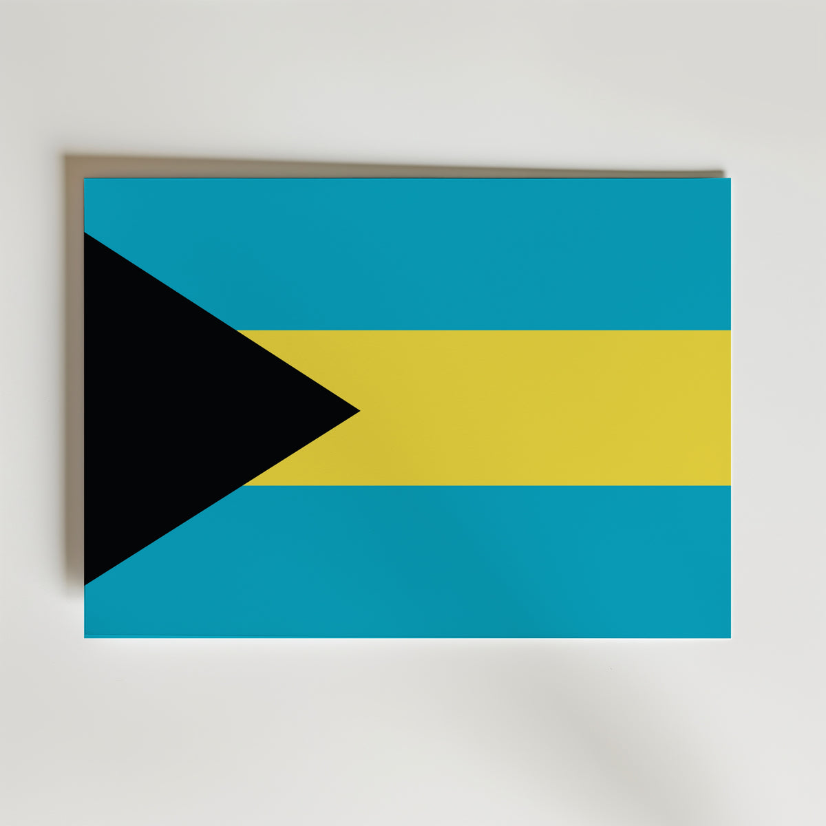 Bahamas National Flag Poster – modern konst och stilren konsttryck för hemmet hos Bozetto