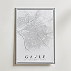 Storleksguide för Gävle Karta – välj din favoritstorlek och beställ hos Bozetto i hög tryckkvalitet
