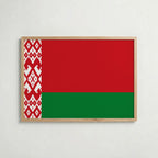 Belarus National Flag Poster i ekram – inramad konsttryck för stilren inredning hos Bozetto