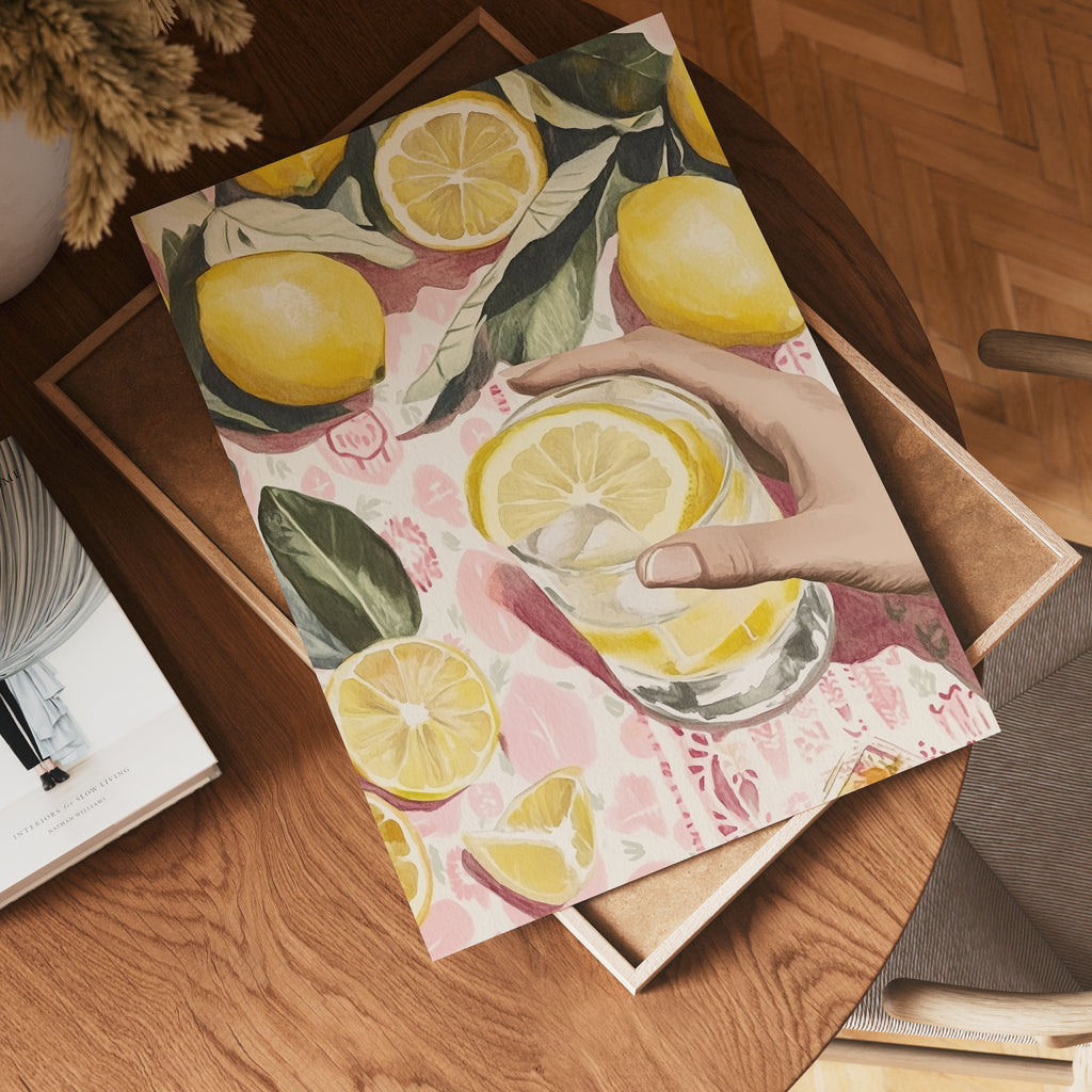 Lemon Delight Drink poster visad rakt fram – Bozetto affisch i hög tryckkvalitet