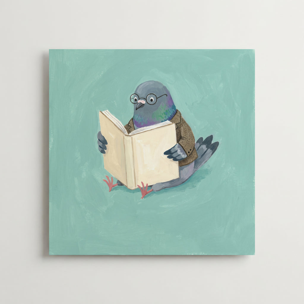 Reading Pigeon Poster – produktbild