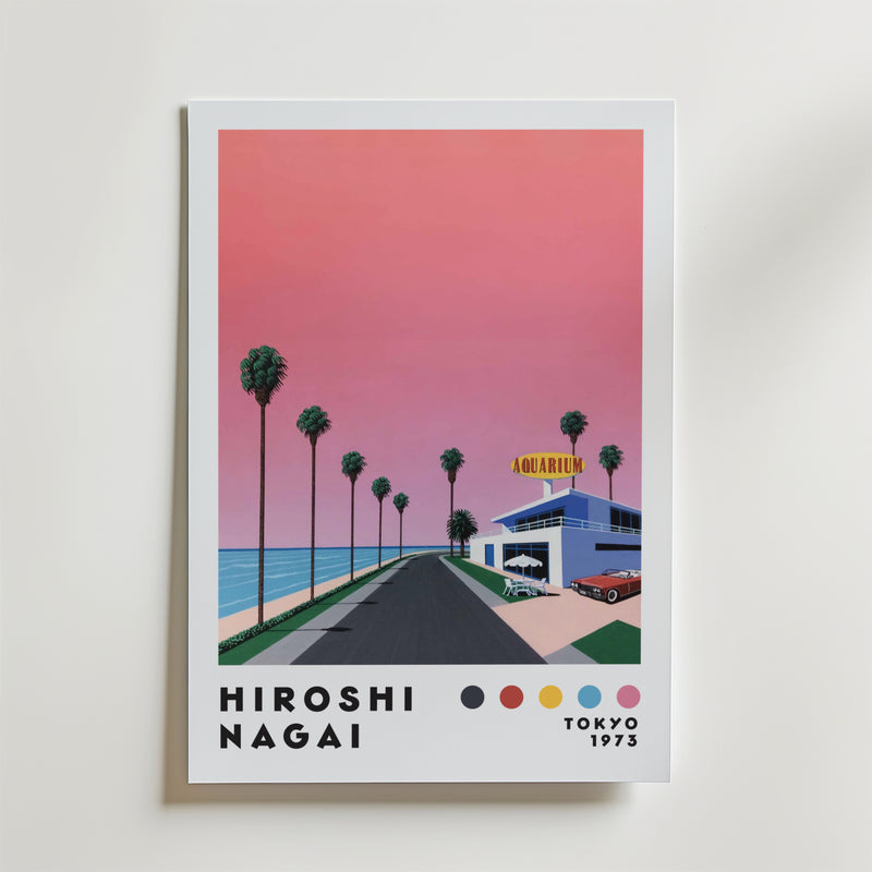 Hiroshi Nagai Sunset Coast Poster