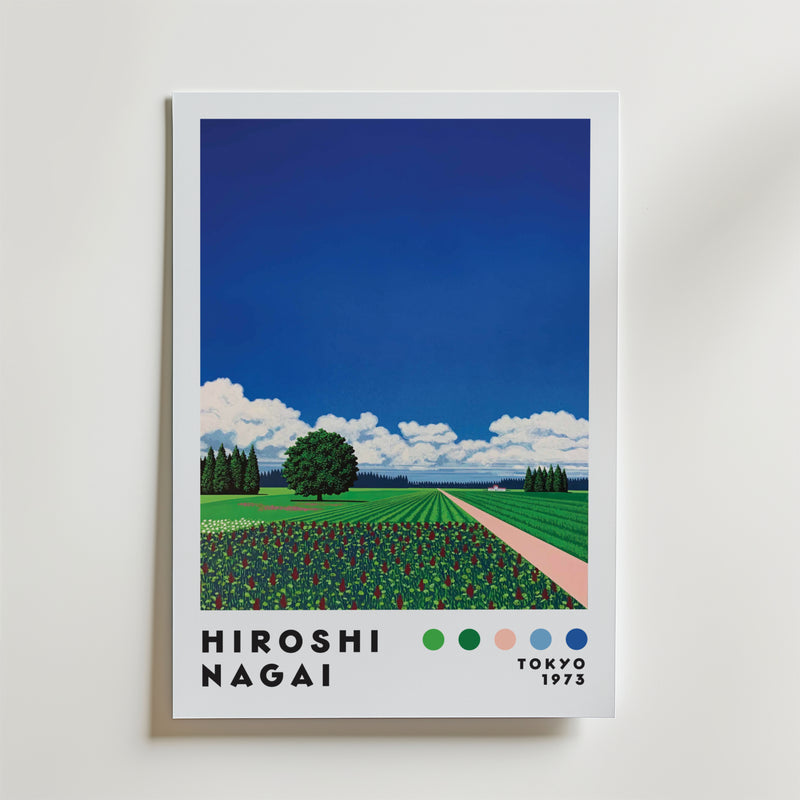Hiroshi Nagai Floral Horizon Poster