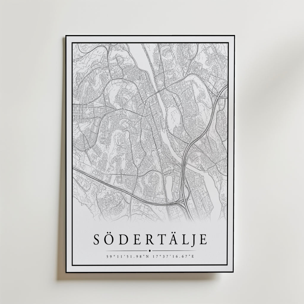 Storleksguide för Södertälje Karta – välj din favoritstorlek och beställ hos Bozetto