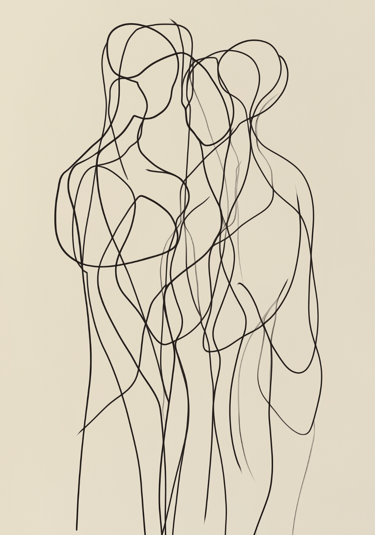 Minimalist Line Art Trio Poster