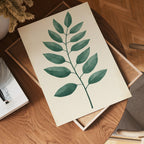 Single Green Leaf poster visad rakt fram – Bozetto affisch i hög tryckkvalitet i hög tryckkvalitet
