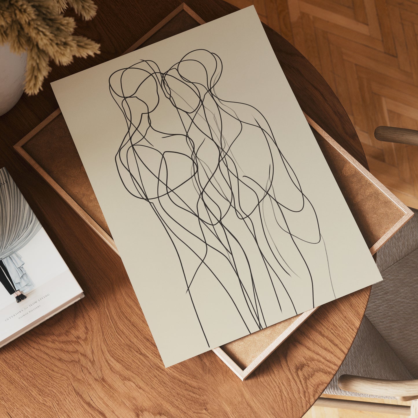 Minimalist Line Art Trio Poster