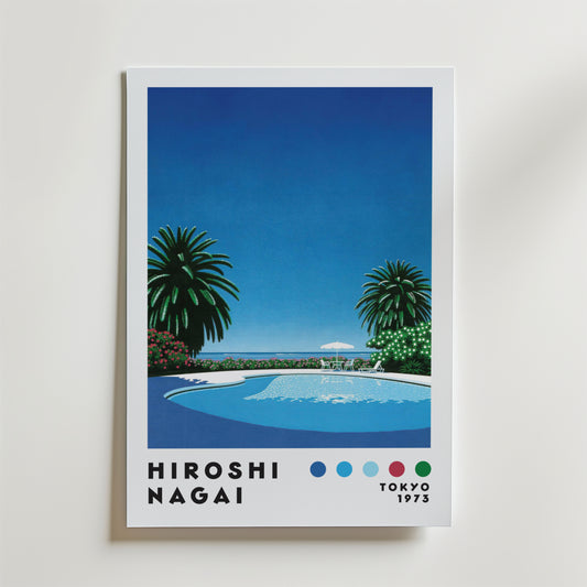 Hiroshi Nagai Seaside Pool Poster