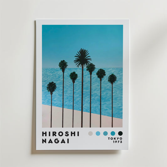 Hiroshi Nagai Palms by the Coast Poster