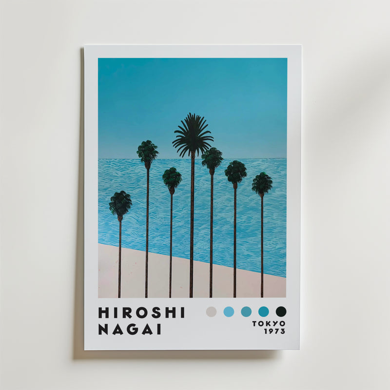Hiroshi Nagai Palms by the Coast Poster