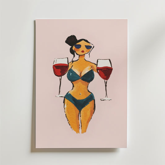 Wine Babe Poster