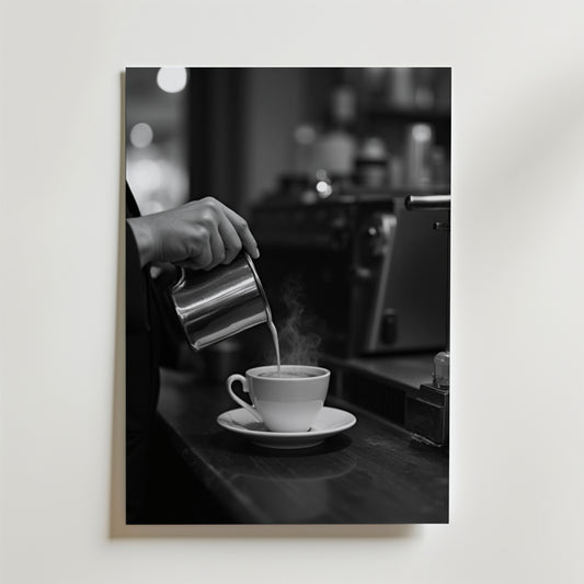 Steaming Perfection Coffee Poster