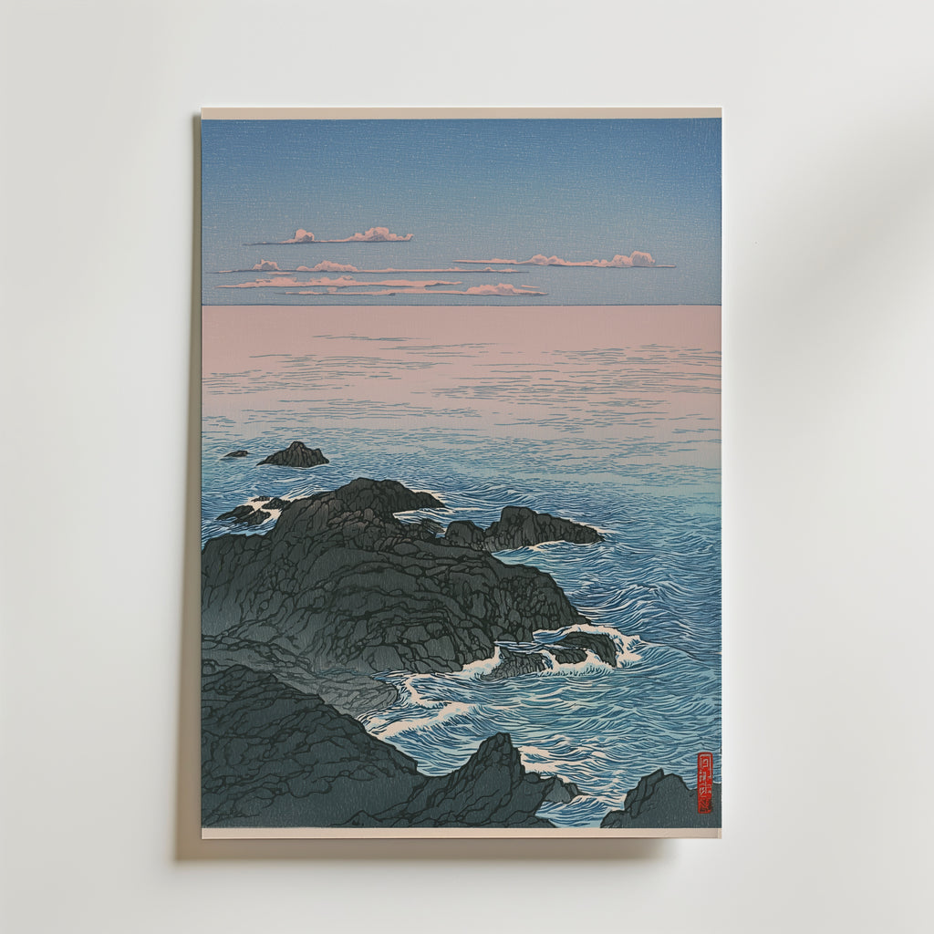 Ocean Horizon – stilfullt konsttryck från Bozetto, tryckt på matt finpapper i hög tryckkvalitet