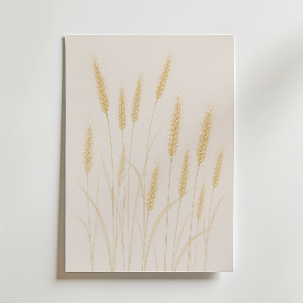 Golden Wheat Field affisch inramad i neutral ram – konsttryck från Bozetto – nr 1