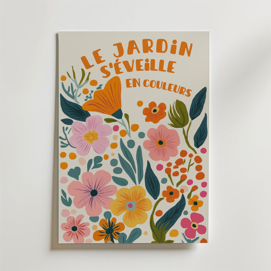 Floral garden poster