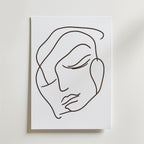 Bold Line Art Face – stilfullt konsttryck från Bozetto, tryckt på matt finpapper