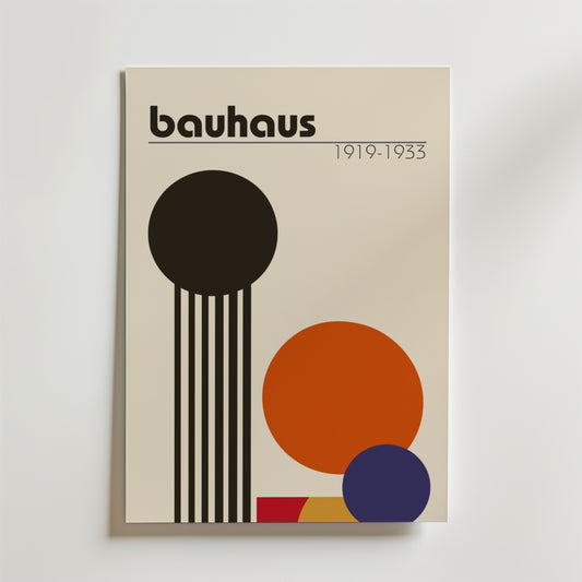 Bauhaus Geometric Art Poster