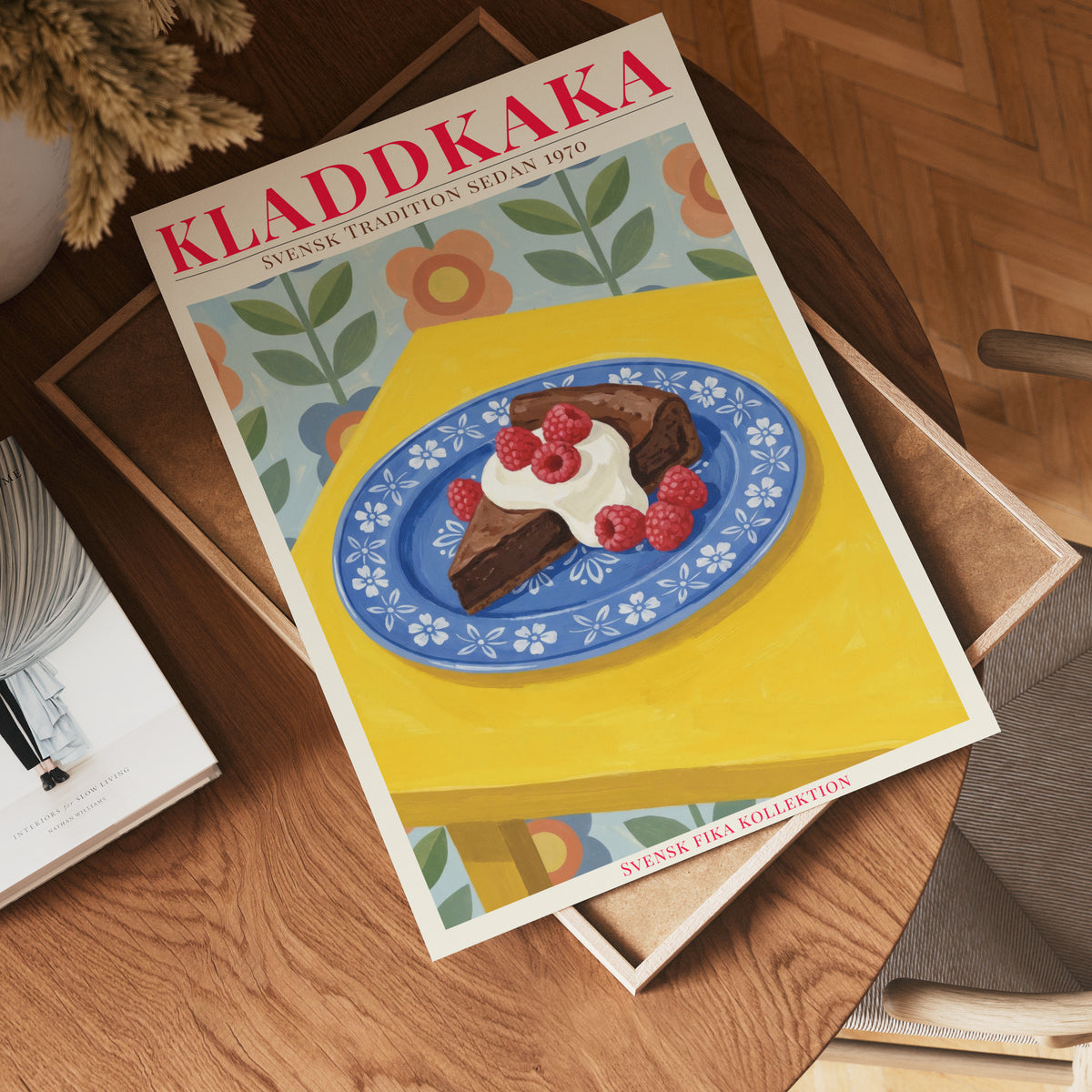 Kladdkaka produktbild – affisch tryckt på matt papper hos Bozetto Sverige i hög tryckkvalitet