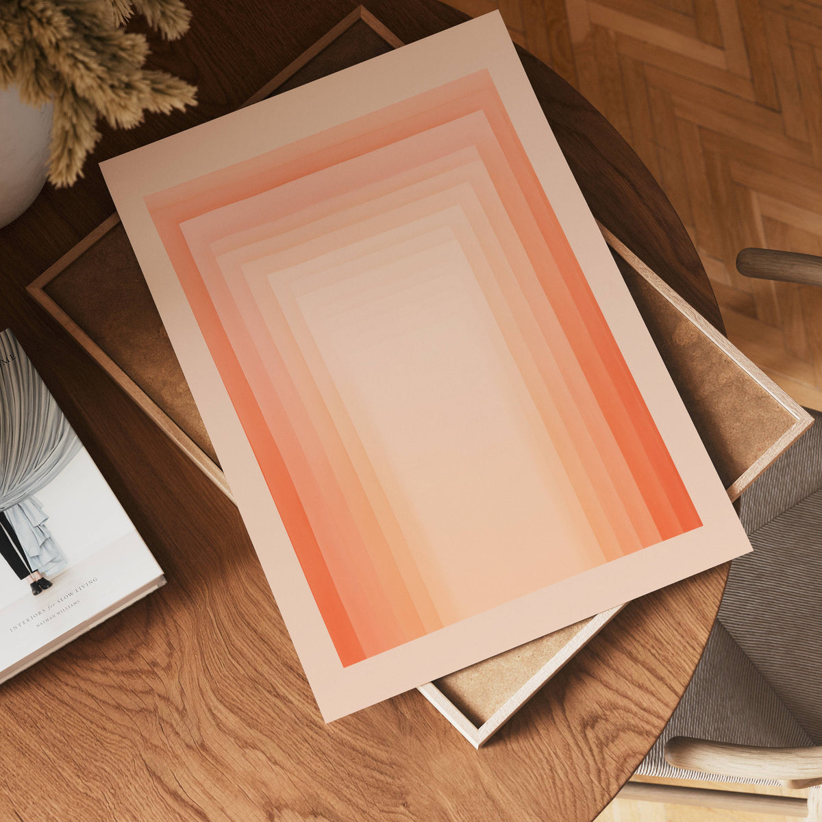 Peach Gradient poster visad rakt fram – Bozetto affisch i hög tryckkvalitet i hög tryckkvalitet