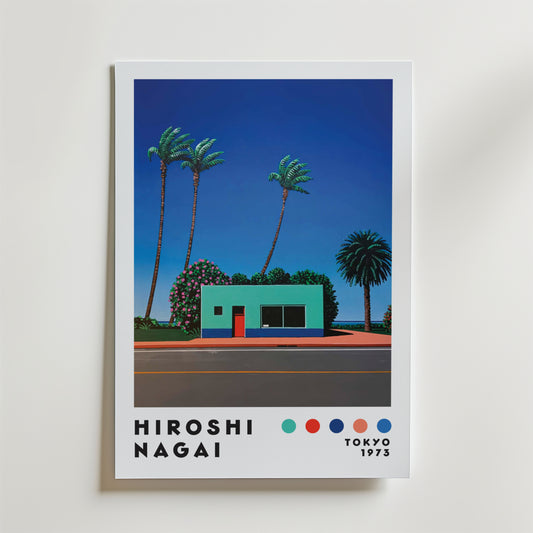 Hiroshi Nagai Palm Street Minimalism Poster