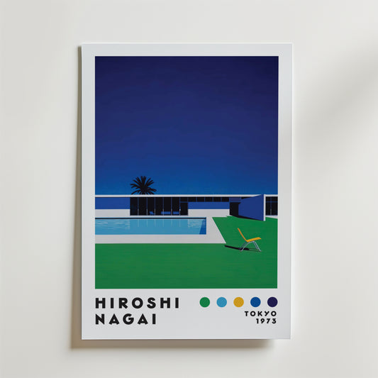 Hiroshi Nagai Minimalist Poolside Poster