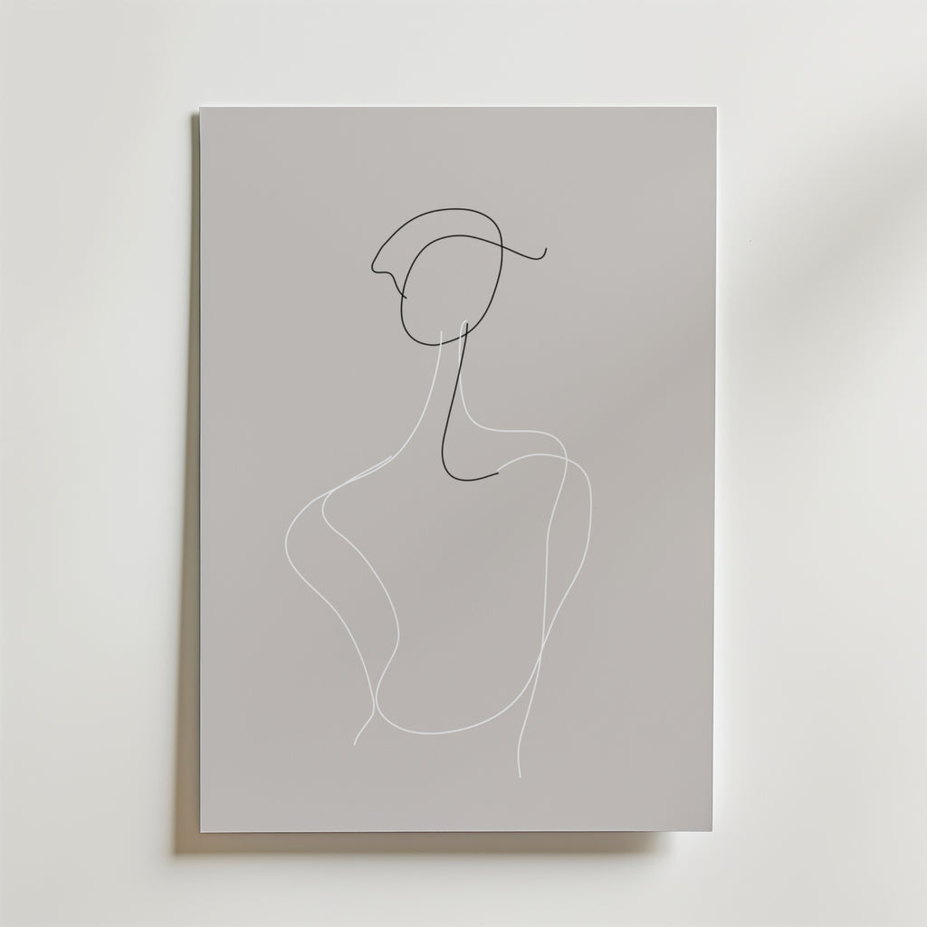 Elegant Contour – stilfullt konsttryck från Bozetto, tryckt på matt finpapper i hög tryckkvalitet