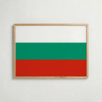 Bulgaria National Flag Poster i ekram – inramad konsttryck för stilren inredning hos Bozetto