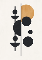 Abstract Planet Forms – affisch med snyggt motiv, köp enkelt hos Bozetto i flera storlekar