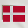 Denmark National Flag Poster – modern konst och stilren konsttryck för hemmet hos Bozetto